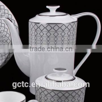Bone China 15pcs Tea Set With Silver Decal photo-2