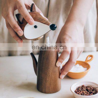 2021 Best Quality Custom Logo New Design Mini Acacia Wooden Salt Pepper Grinders photo-3