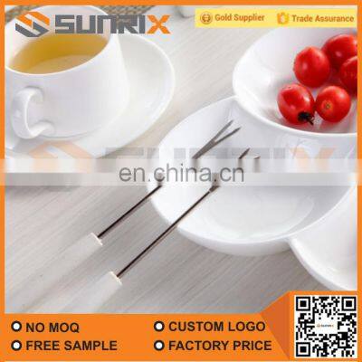 New Arrival Elegant White Color 4 Grids Ceramic Plate for Breakfast photo-5