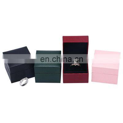 New Arrival Exquisite Leatheretter Paper Red Color Wedding Ring Box photo-5