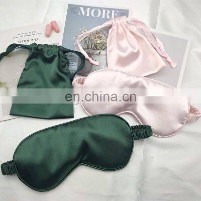 Silk Navy Blue Eyemask Weighted Sill Slik Eye Masks With Pouch