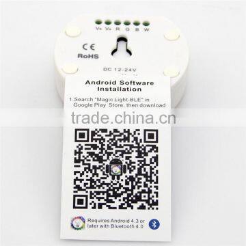 New Arrival Cheap 4CH RGBW LED Strip Light Bluetooth LED Controller With English, Francais, Espanol, Italiano Android & IOS APP photo-3