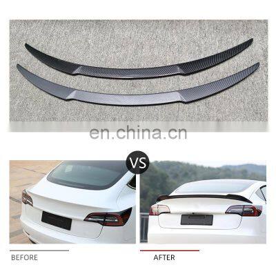 Real Carbon Fiber Rear Roof Spoiler For Tesla Model Y Sport Utility Exterior Accessories 2021 photo-5