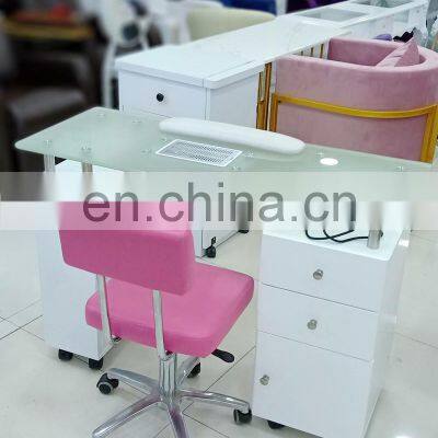Nails Table Salon Manicure Furniture Manicure Table And Chair Set Manicure Table With Dust Collector photo-3