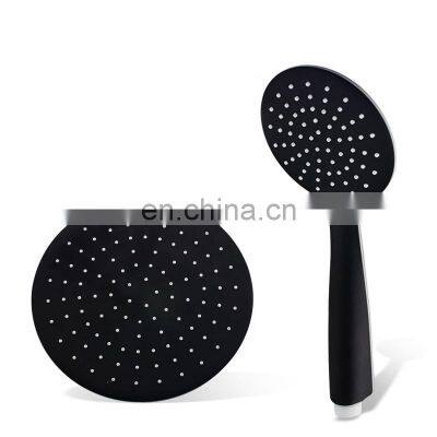 Ultra-Thin Design Abs Plastic Rubber Paint Black Top Round Over Head Shower and Hand Shower Set photo-2