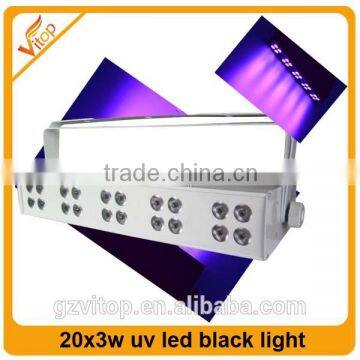 2016 New Factory Wholesale price black uv light led 20x3watt disco black light