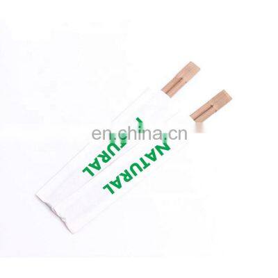 Natural Bamboo Disposable Carbonized Twins Chopsticks With Open Paper Sleeve