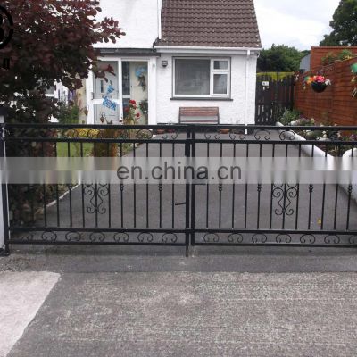 Ornamental Galvanized Steel Security Wrought Iron Main Gate Design