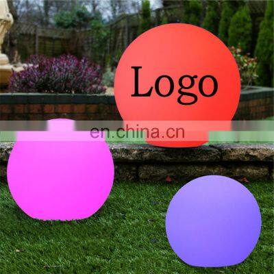 Christmas Festival decorative Solar Led Ball Stone waterproof rechargeable remote control led ball for garden decoration