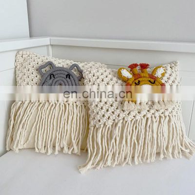 Hot Selling Macrame pillow, boho baby decor , macrame cushion animal pillow in Vietnam Supplier