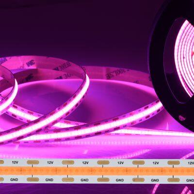 Гибкий COB LED-пленочный светильник Dv12v 420 светодиодов/м Розовый цвет