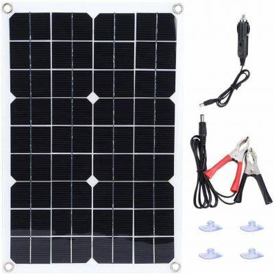 Single Crystal Silicon 20W Photovoltaic Solar Panel for Outdoor Car, Yacht, Mobile Phone Applications photo-3
