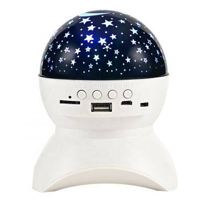 LED Moon Night Light Blue Tooth Starry Speaker Portable Room Sky Music Player Box Wireless Atmosphere Star Speaker