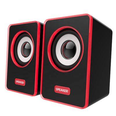 6W Wholesale Clear Stereo Sound Speakers for Home Theatre Output Power 3.5mm Audio 2.0 USB Gaming PC Laptop Speaker photo-5