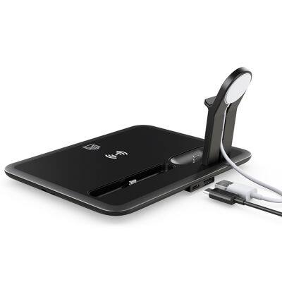 4-in-1 Multi-function 15W Quick Charging Portable Folding Desktop Magnetic Wireless Charger For Phones Smart Phnoe Ear Buds