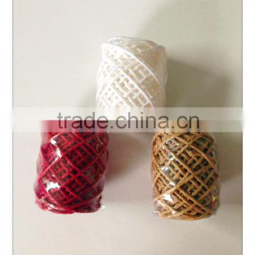 Colorful Hemp Paper rope Ribbon Roll / Bow For Gift Wrapping or Everyday Packing