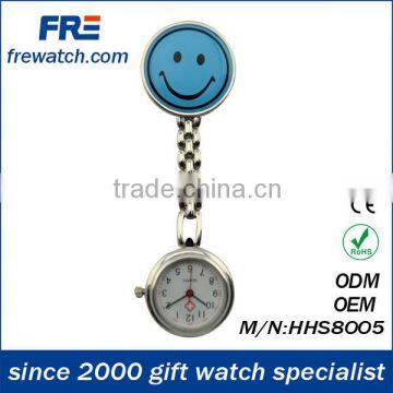 Watches 2013 Smile Face design watch Metal Nurse Watch Keychain Watch(HHS8005)