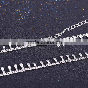 Latest Jewelry Product Designs 2015 Rhodium Plated Curb Chain Korean Pendant Necklace photo-4