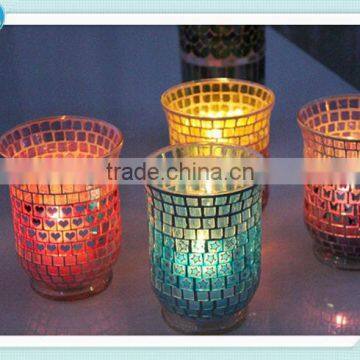Glass candle holder