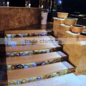 Factory Prefabricated Polished Grey Marble Stair Treads photo-3