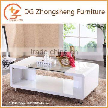 MDF coffee table, Glass coffee table