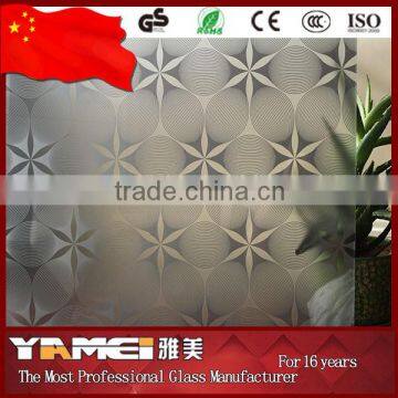 2016 hot sale Titanium acid etched textured glass sheets