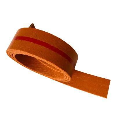 Factory Price Industrial Synthetic Elastic Green Yellow Sandwich Flat Transmission Belt photo-4