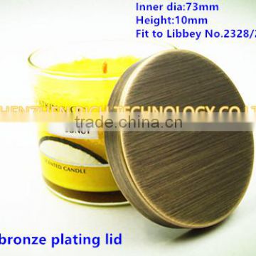 74mm Brush bronze plating candle lid