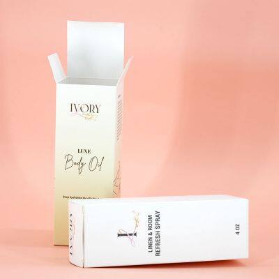 Custom Candle Package Ivory Cardboard Material Refresh Spray Perfume Printing Perfume Boxes photo-4