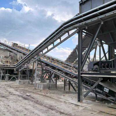 550 TPH Steel Structure Crusher Plant with HST315 Cone Crusher and 2760 Vibrating Screen for final material 0-15mm