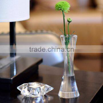 2016 new design decoration cheap flower crystal vase