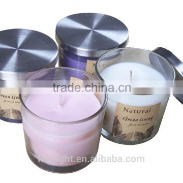 glass tin candles