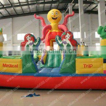 2014 magical trip bouncer game 5x8m inflatable playground