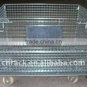 Folding wire mesh cage