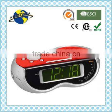 Best Price Stream Lined Table Red Desktop Alarm Clock Radio