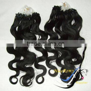 remy brazilian wavy body wave micro bead hair extensions