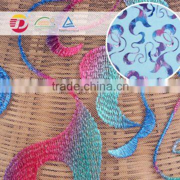 Nylon polyester beautiful colorful pattern high quality tulle fabric