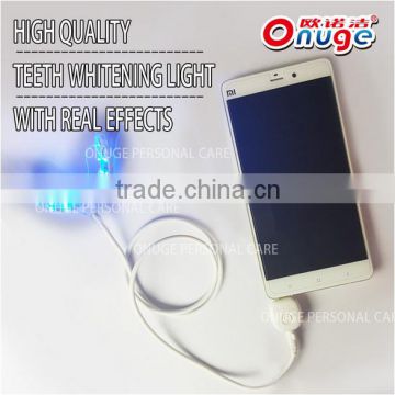 Android or iPhone charged Private Label new style Blue Led Light teeth Whitening kit