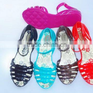 2015 Popular Design Pvc Crystal Kids And Ladies Sandals photo-5