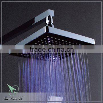 6 inch small size overhead shower with led 7 color lights