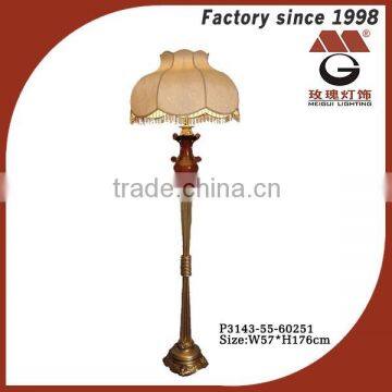 European style gold antique polyresin floor lamp