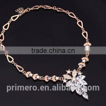 Hot Sale African Wedding 18k Gold Plated Red Crystal Flower Shape Bridal Jewelry Sets photo-5