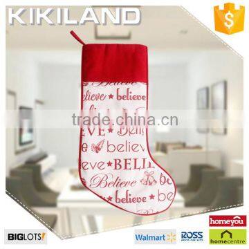 Christmas decor design red fuzzy christmas socks