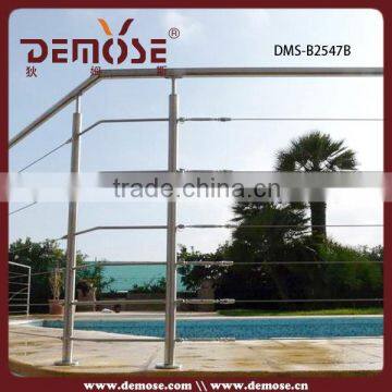 top quality stainless steel wire deck railing with glass