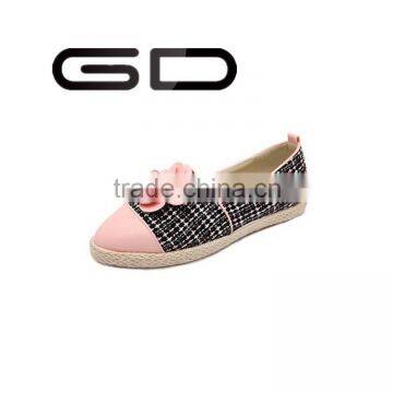 GD color patch slip on normal size 35-39 girls leisure shoes with flowers