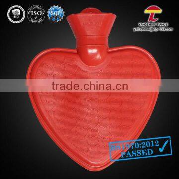 1000ml natural rubber hot water bag heart shape