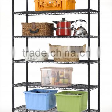 Adjustable Stable 6 Tiers Chrome Carbon Steel Wire Shelving Rack