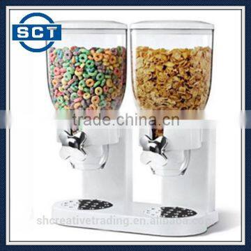 Double Cereal Dry Food Dispenser Container