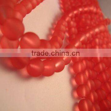 6mm transparent fluorescent color glass beads YZ036