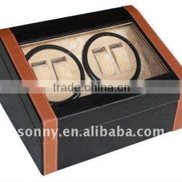 Leather Automatic Watch Winder Box